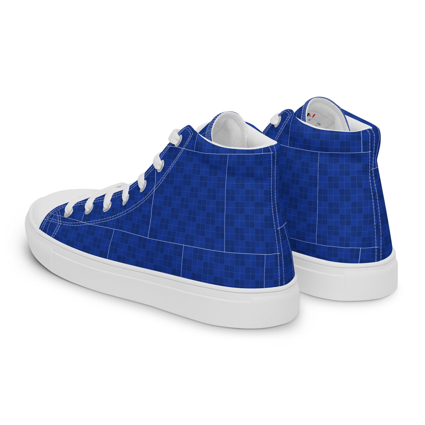 Sneakers alte in tela uomo eleganza marineria navy