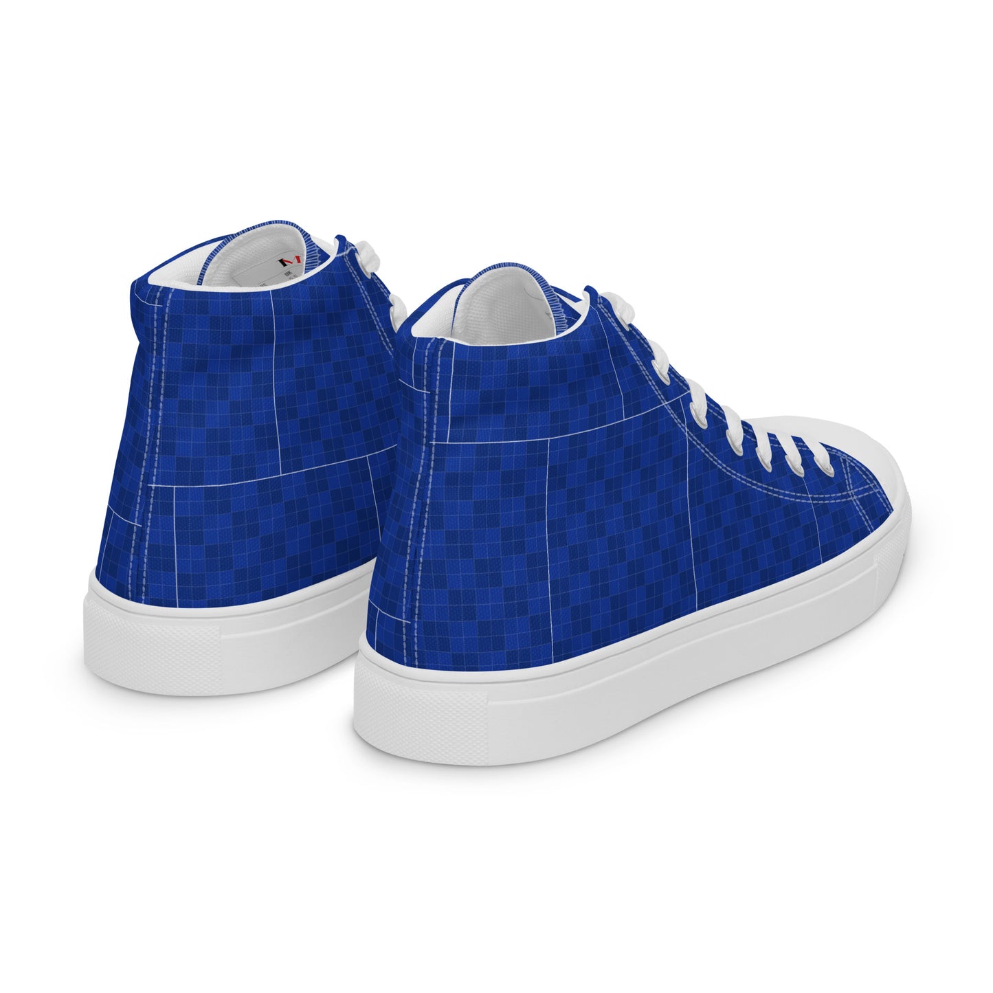 Sneakers alte in tela uomo eleganza marineria navy