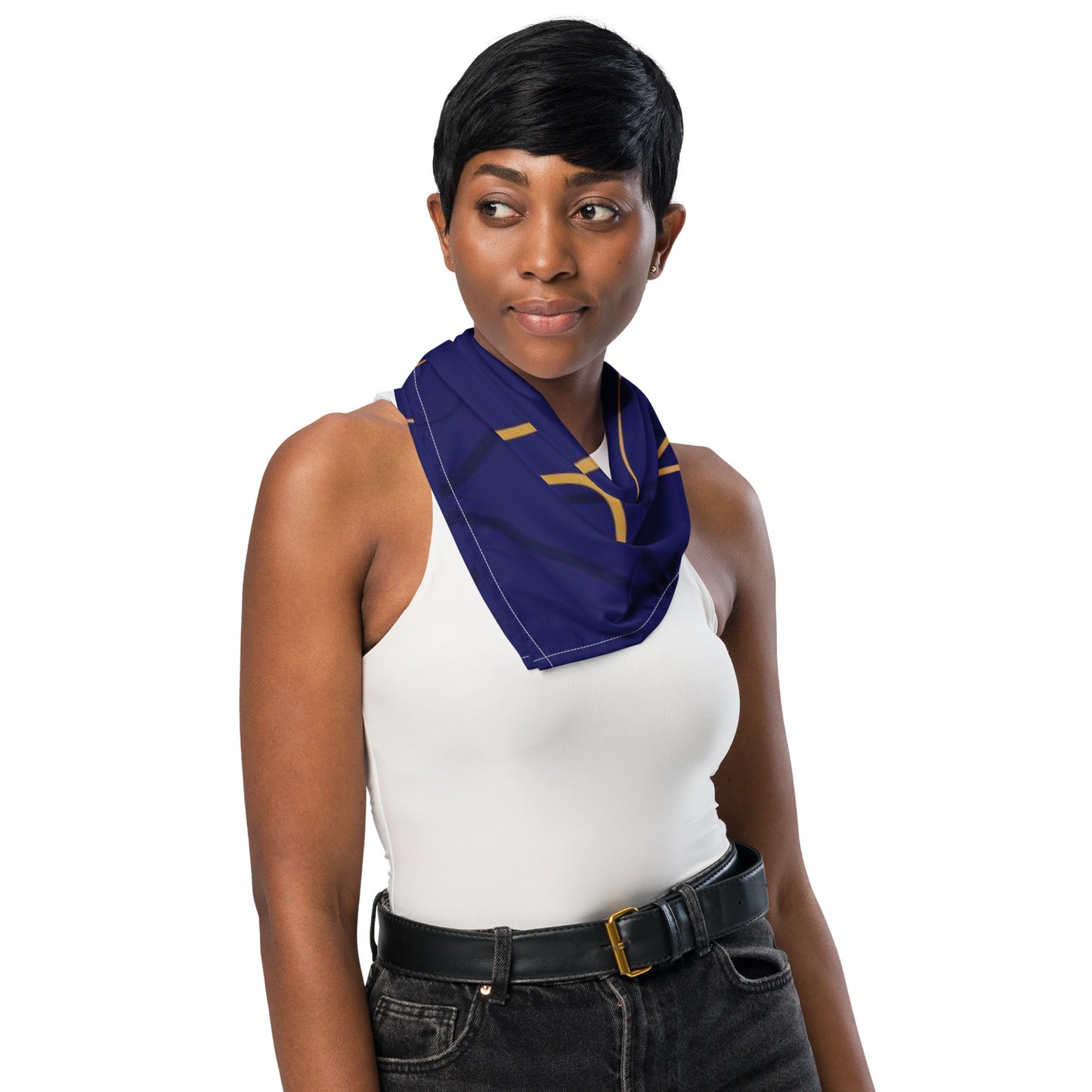 Kintsugi Blue Women's Bandana