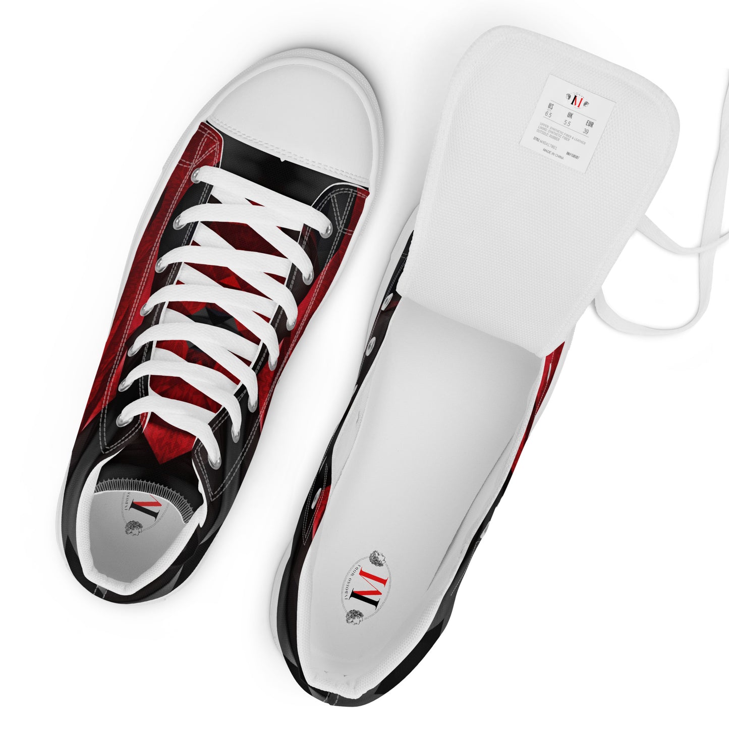 Red Diamonds Men’s Sneakers