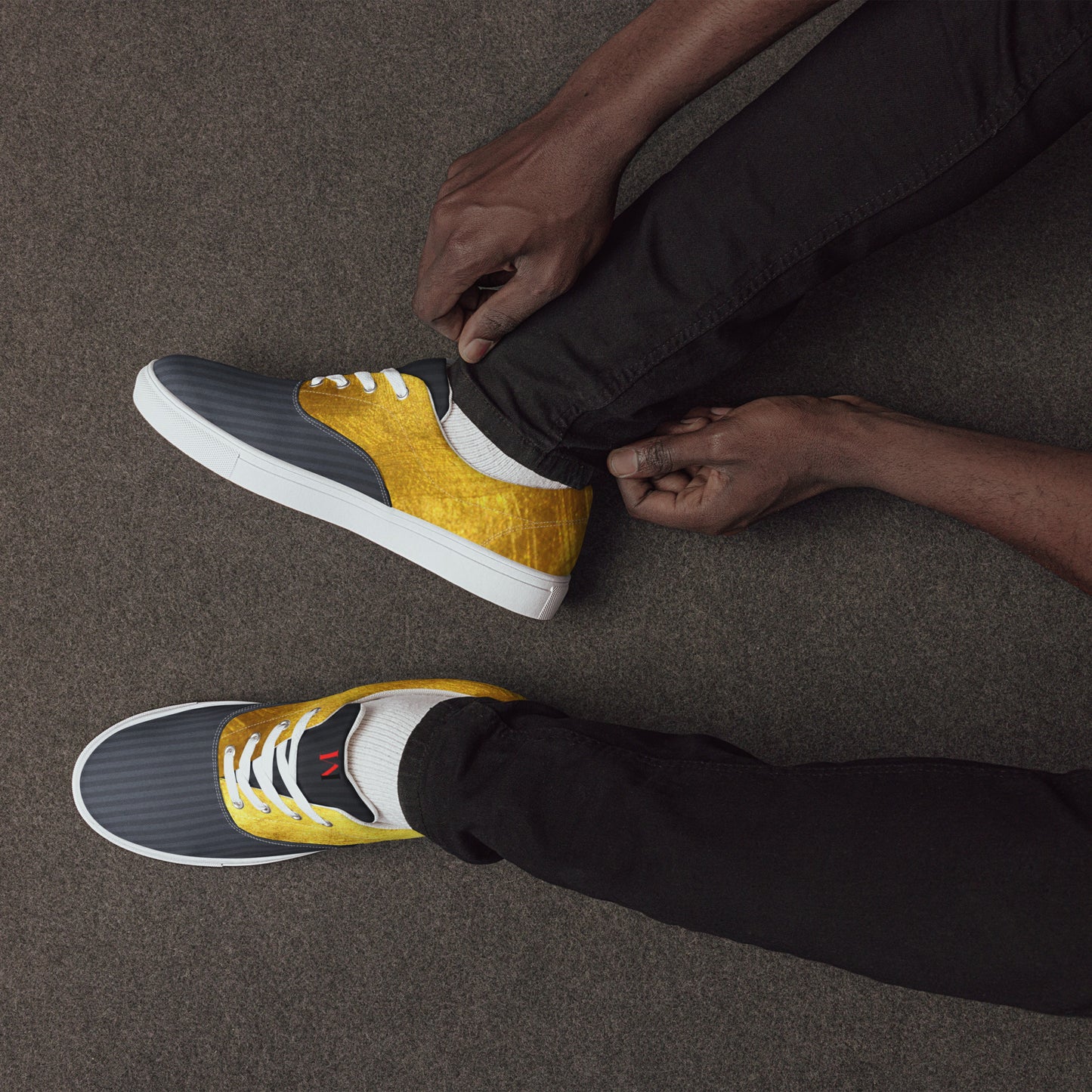 Gold & Black Men's Shoes