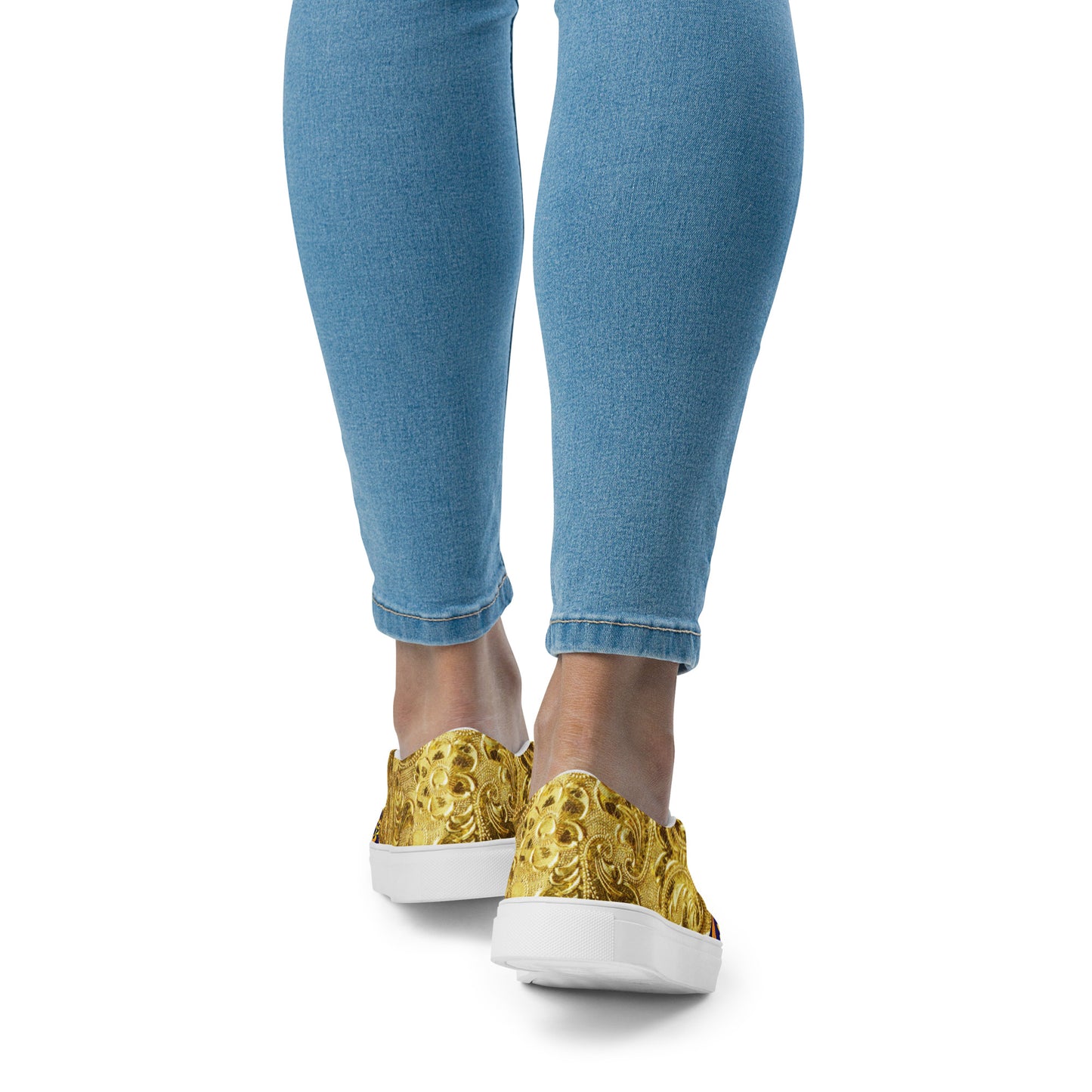 Gold & Blue Women's Shoes