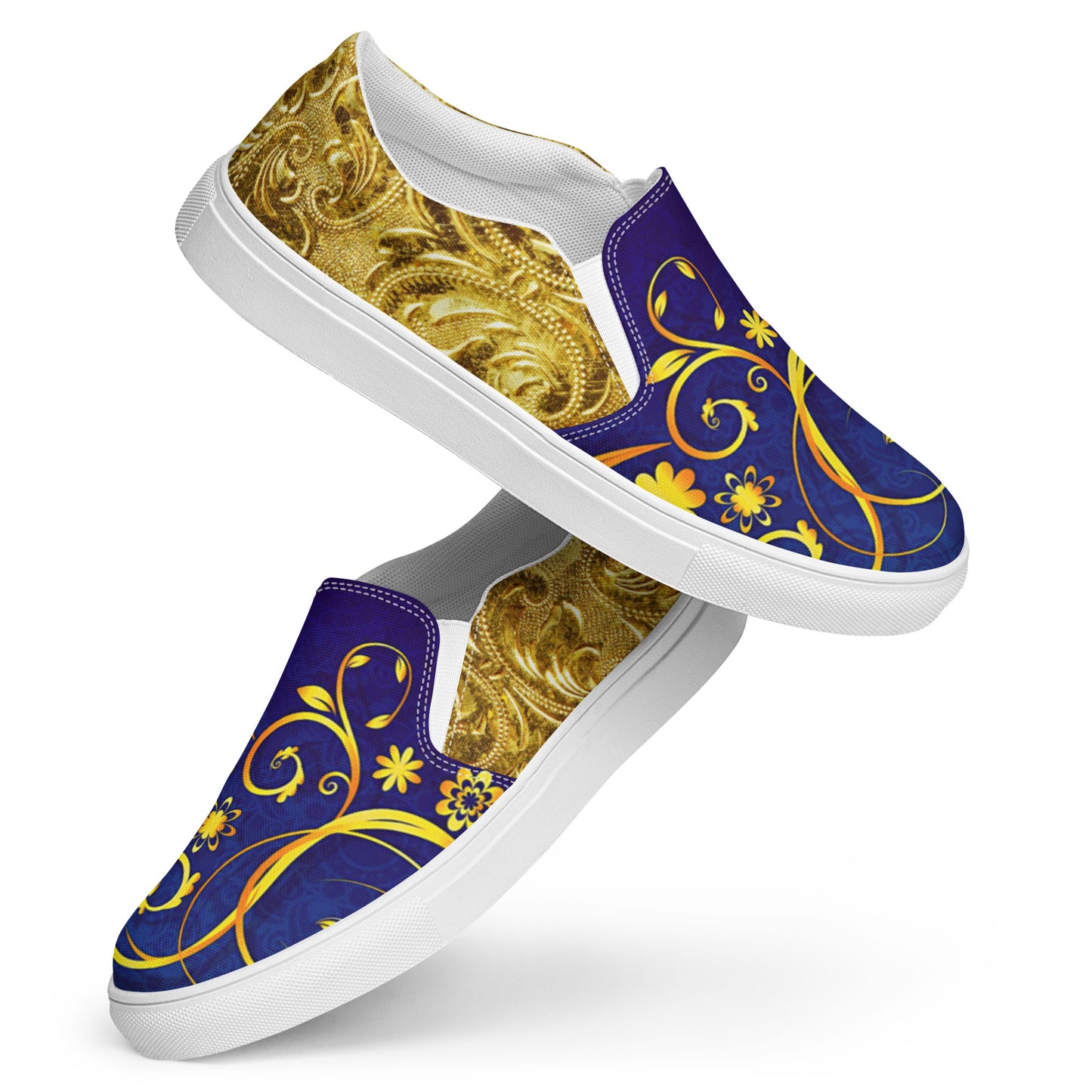 Gold & Blue Women's Shoes