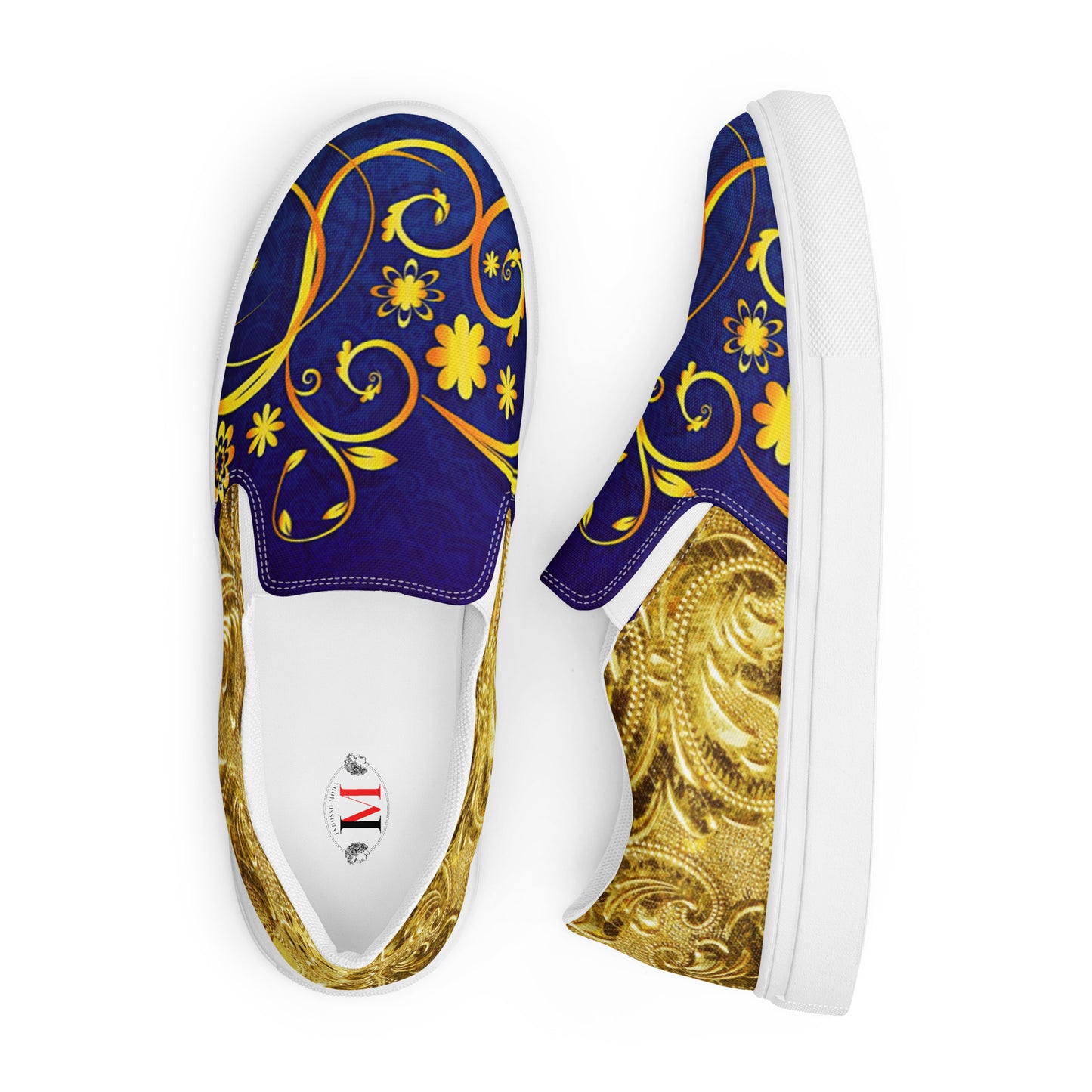 Gold & Blue Women's Shoes