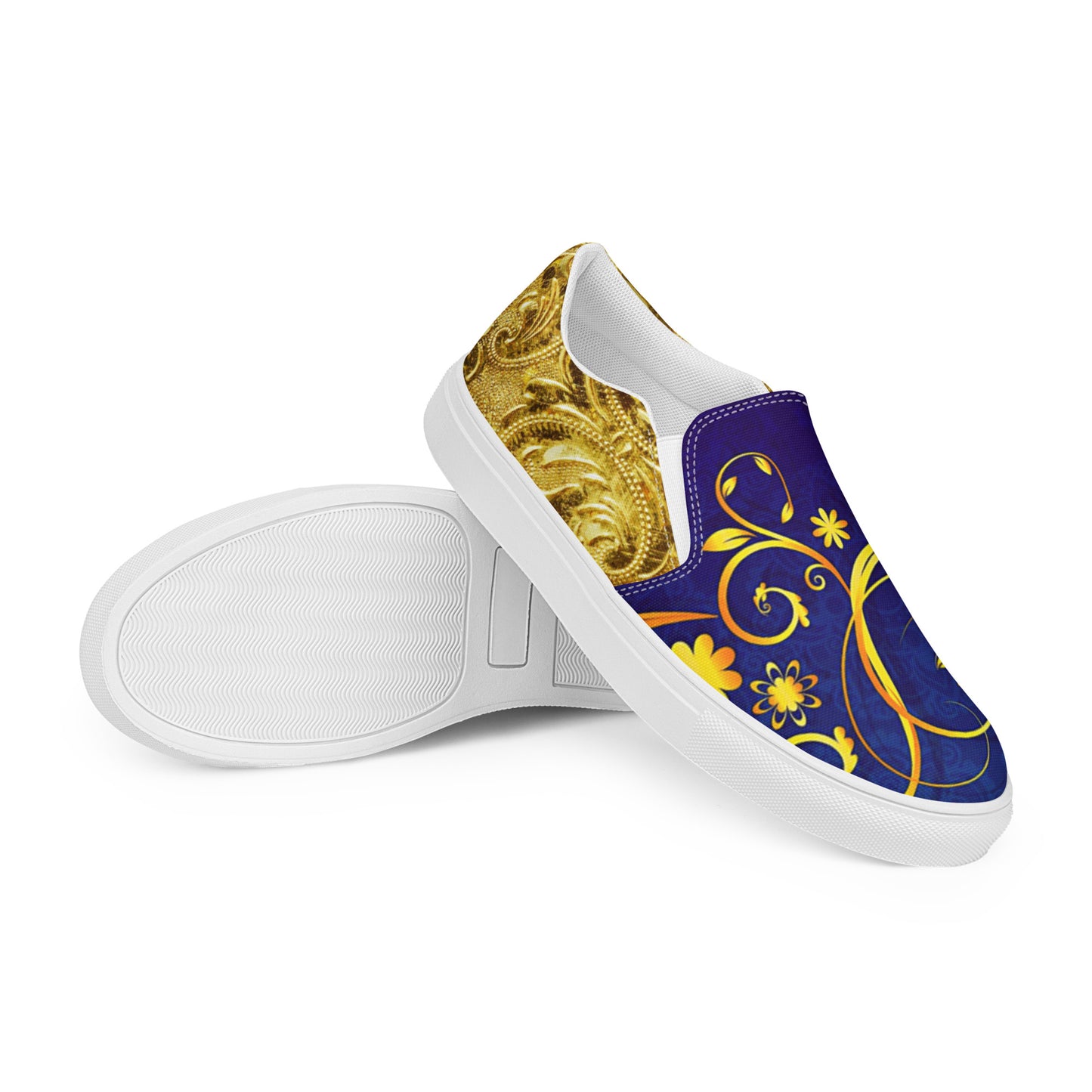 Gold & Blue Women's Shoes