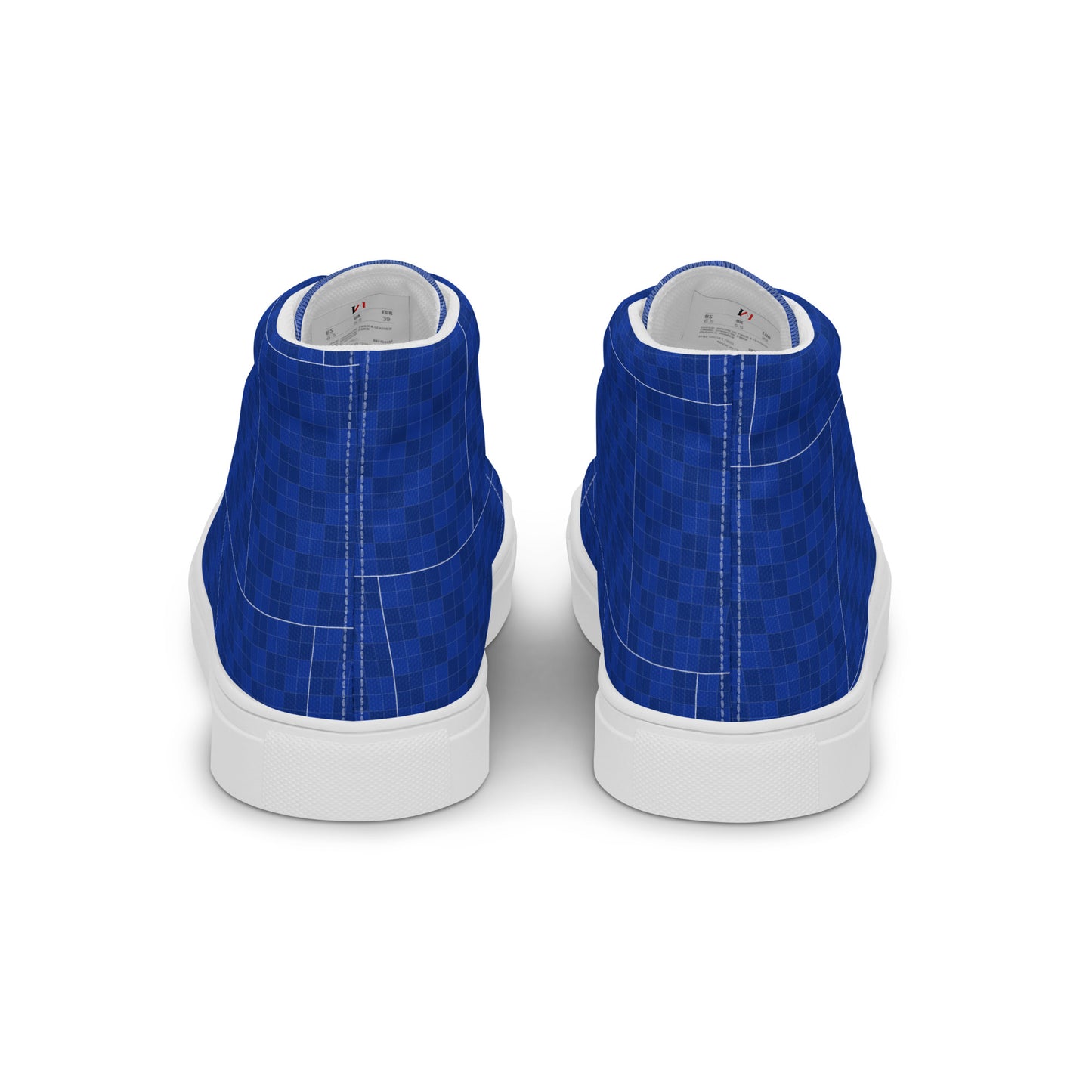 Sneakers alte in tela uomo eleganza marineria navy