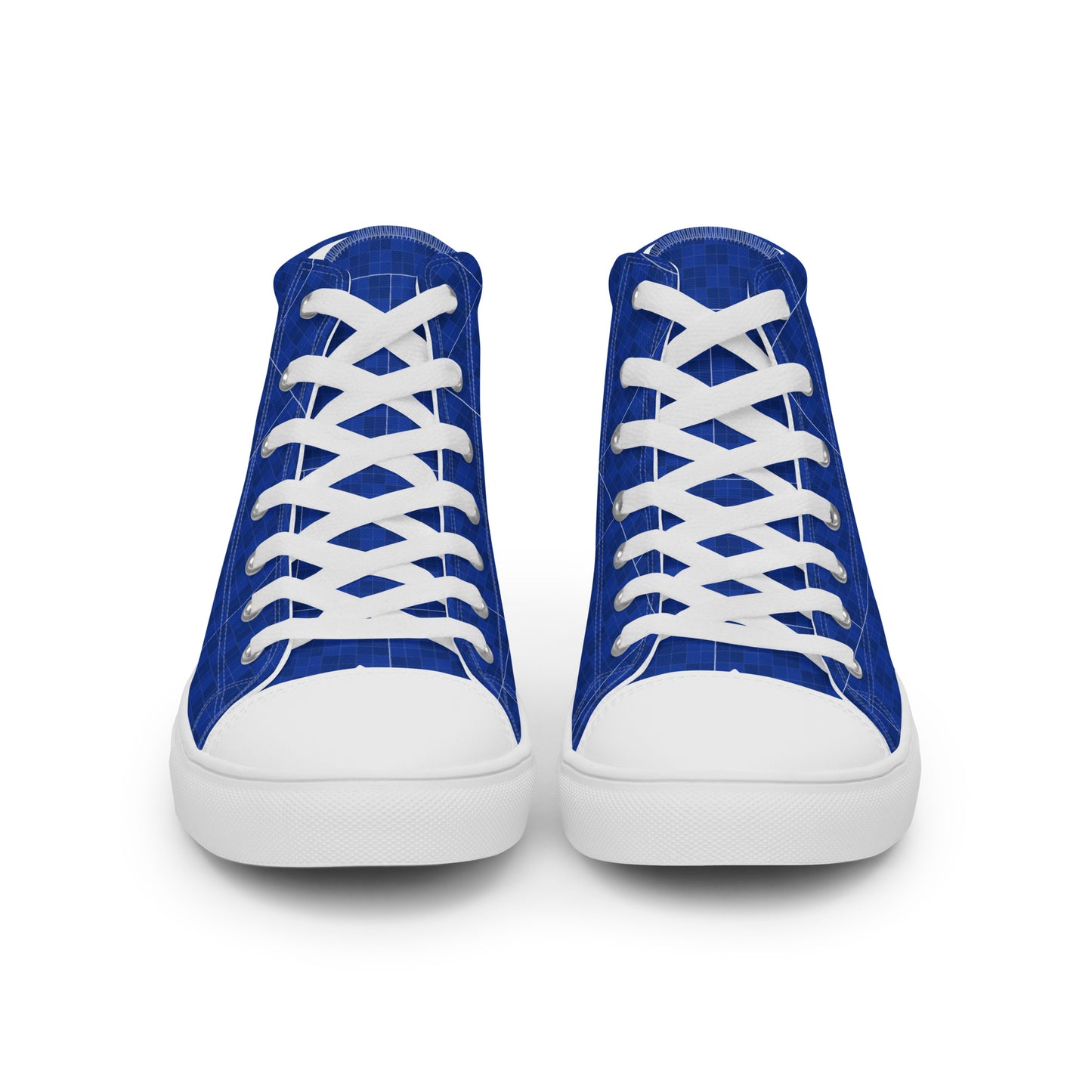 Sneakers alte in tela uomo eleganza marineria navy