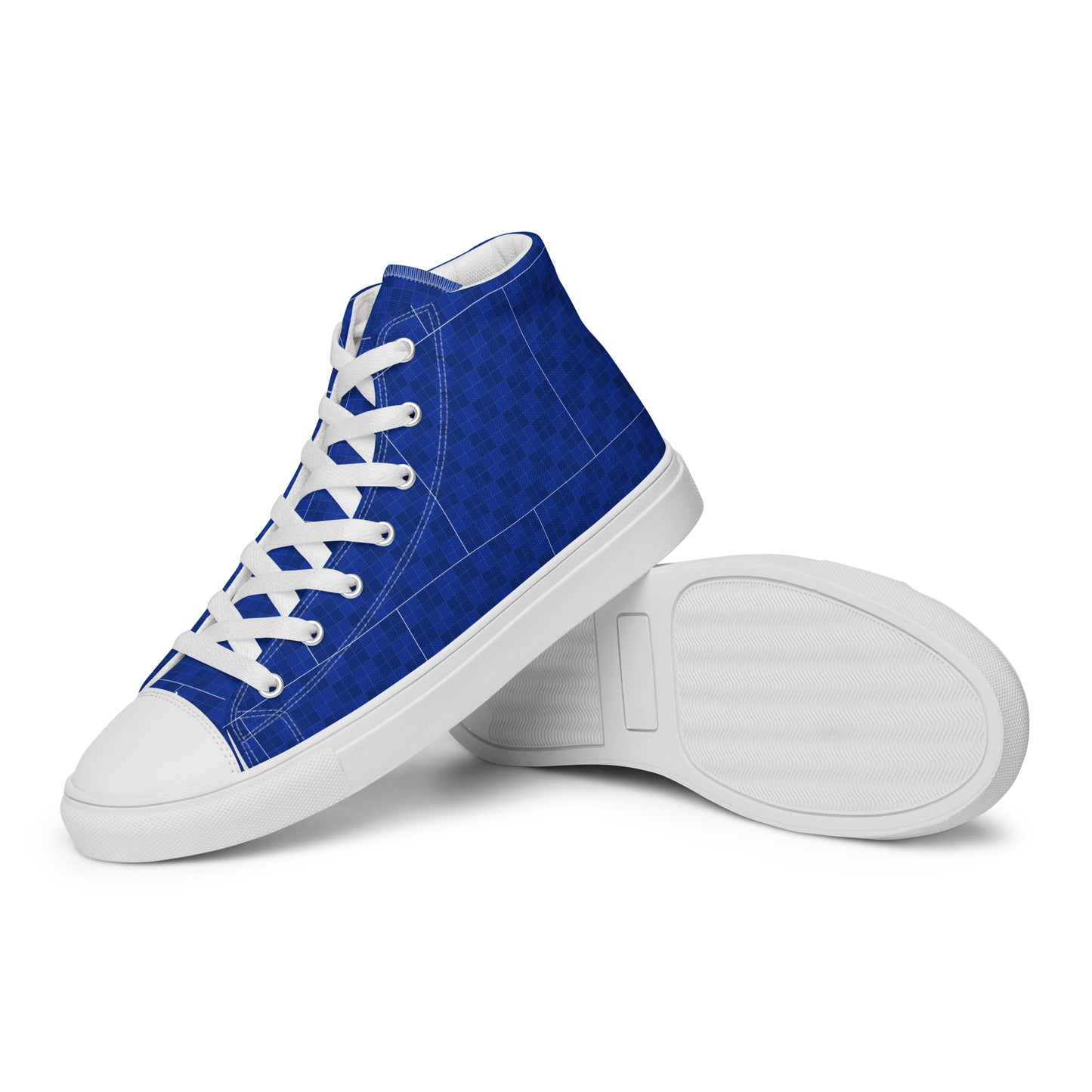 Sneakers alte in tela uomo eleganza marineria navy