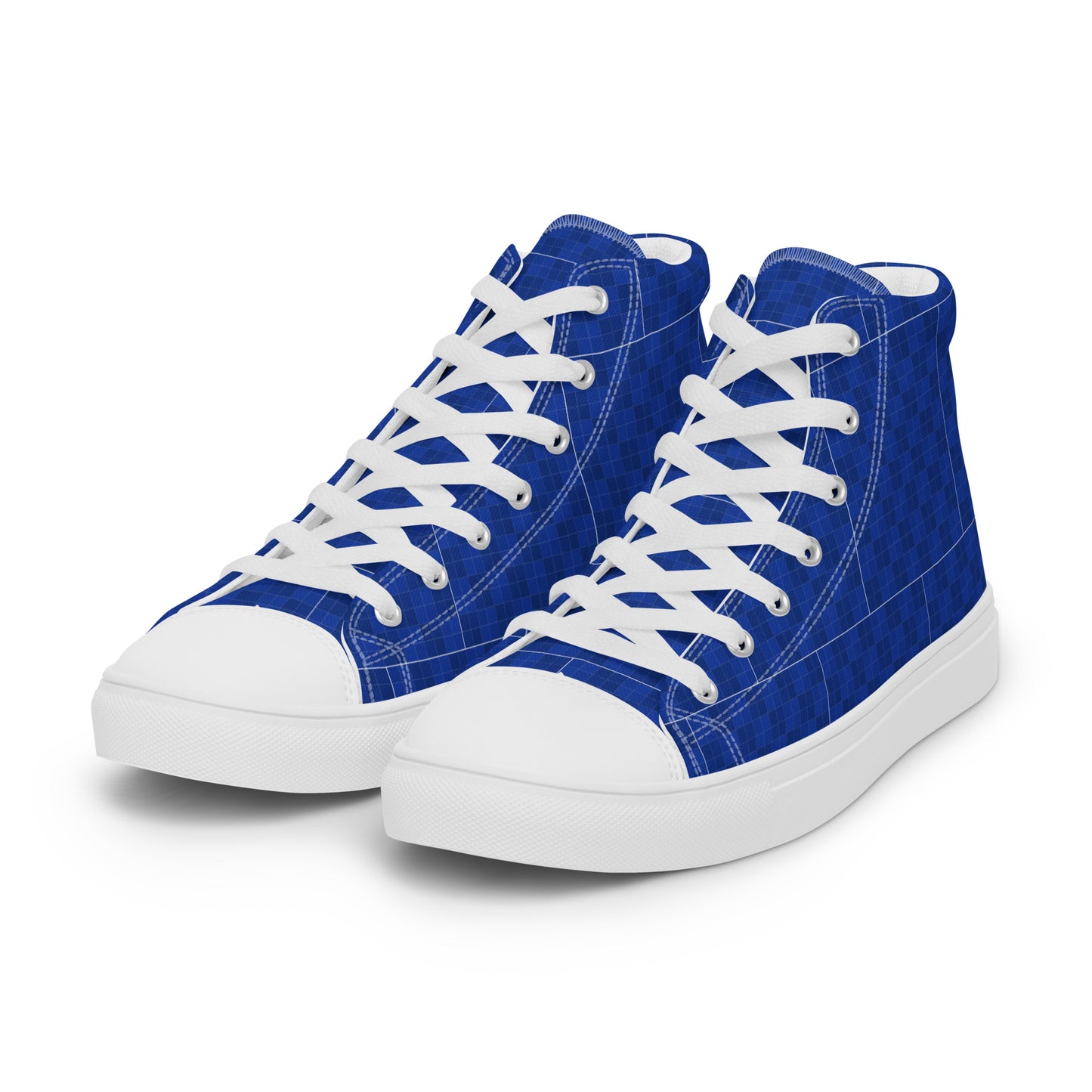Sneakers alte in tela uomo eleganza marineria navy