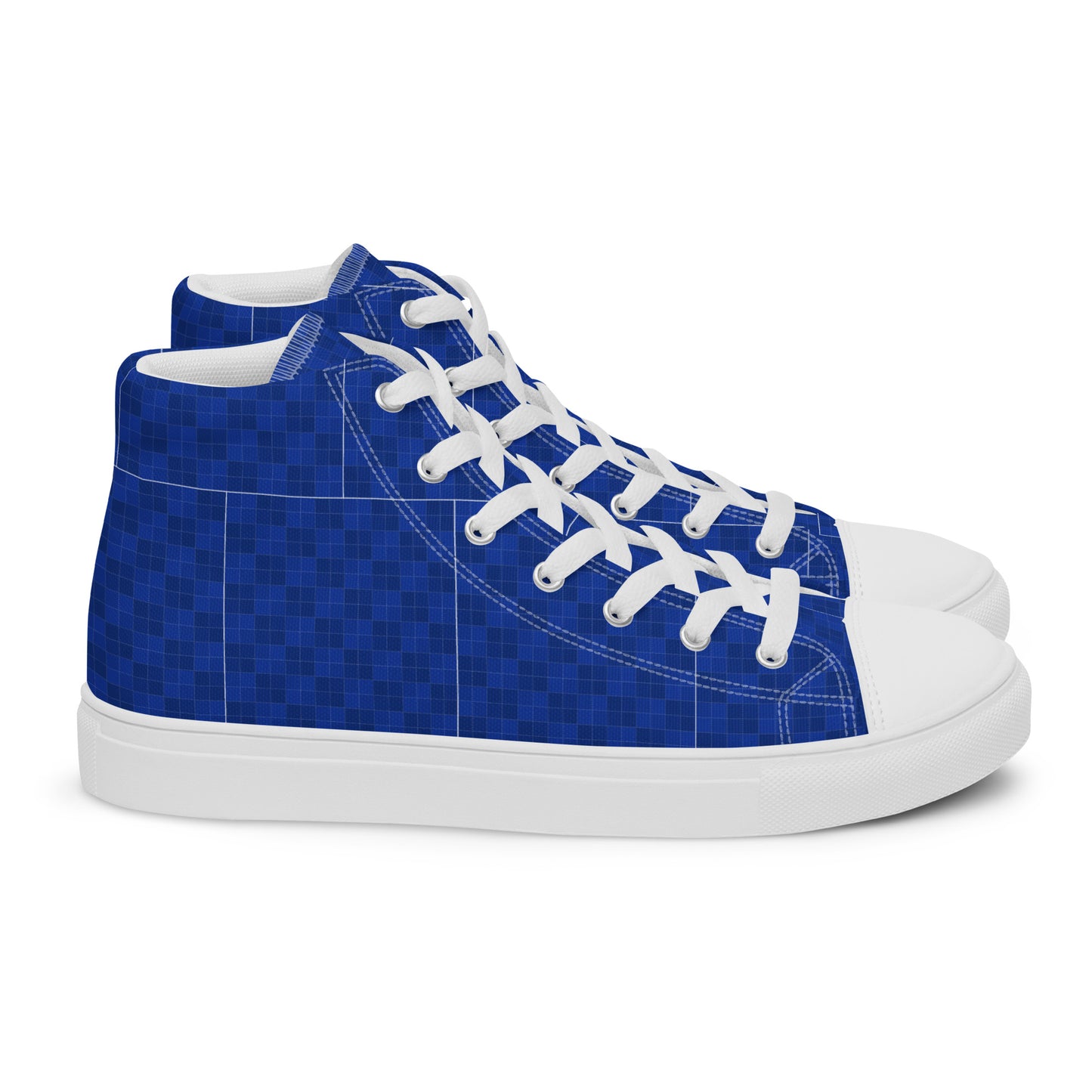 Sneakers alte in tela uomo eleganza marineria navy