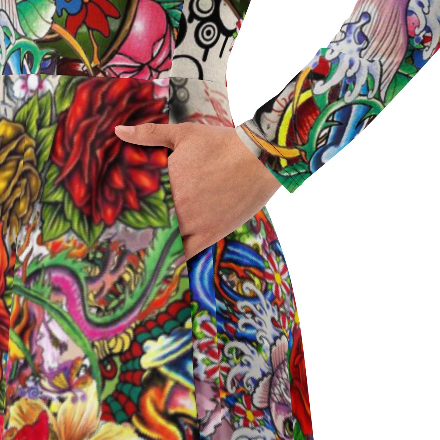 Floreale Long Sleeve midi dress