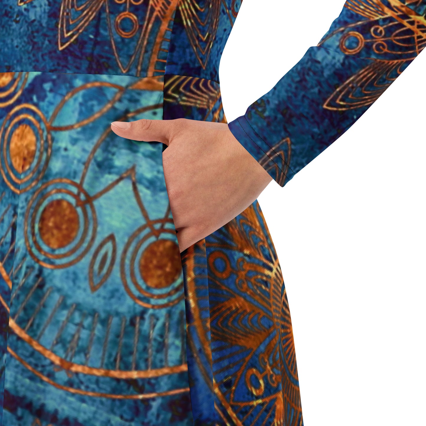 Gold Medal Kong Sleeve Midi Dress