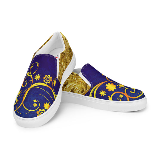Gold & Blue Women's Shoes