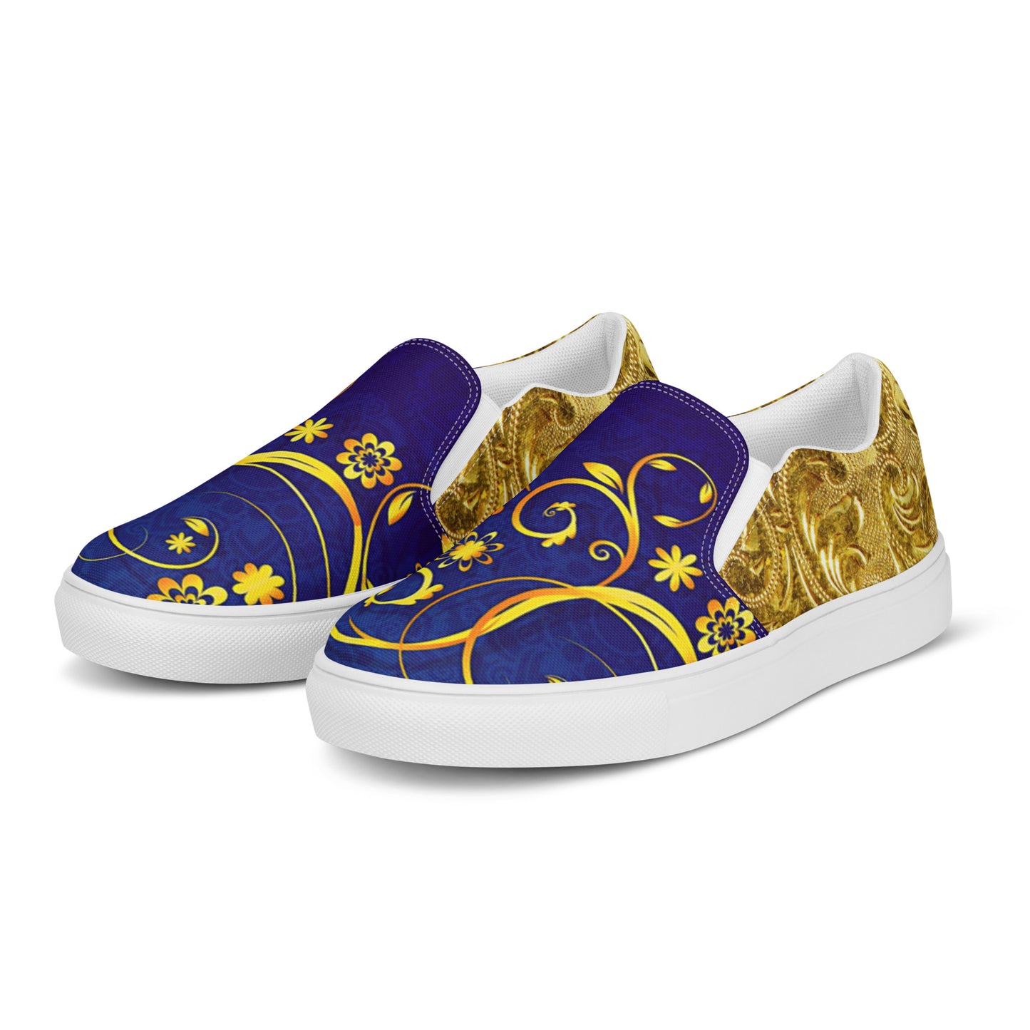 Gold & Blue Women's Shoes